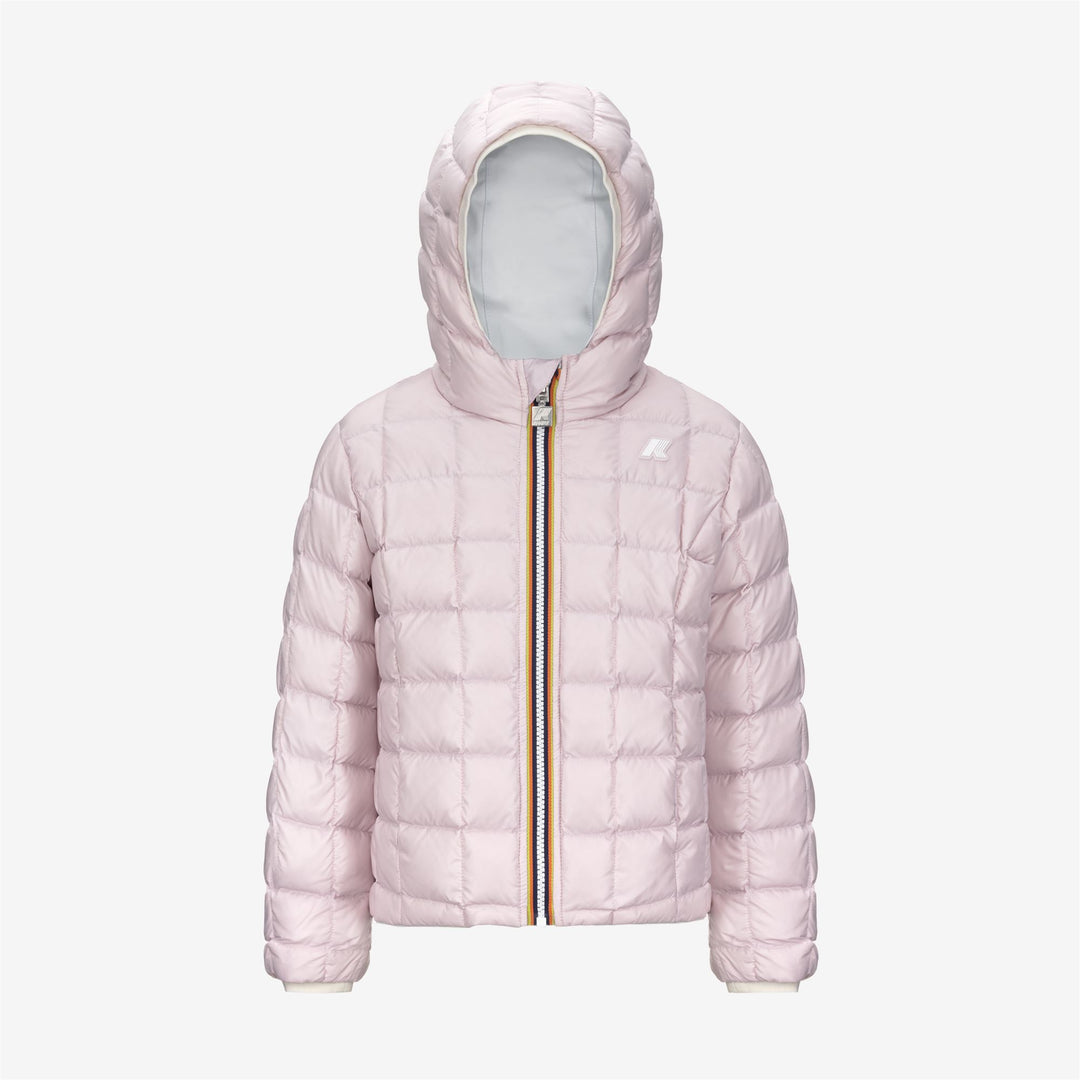 White Girls' Reversible Short Winter Jacket with PrimaLoft Insulation main