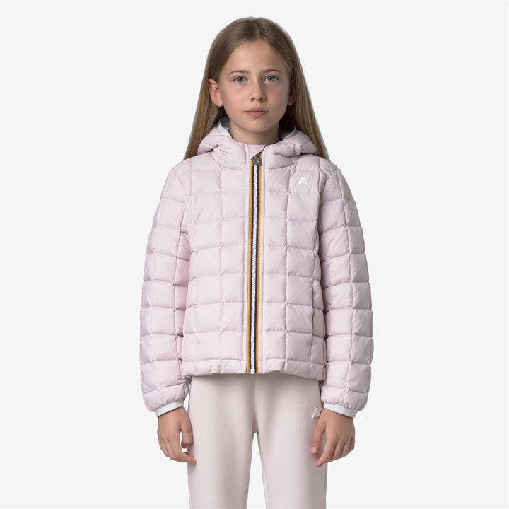 White Girls' Reversible Short Winter Jacket with PrimaLoft Insulation 3