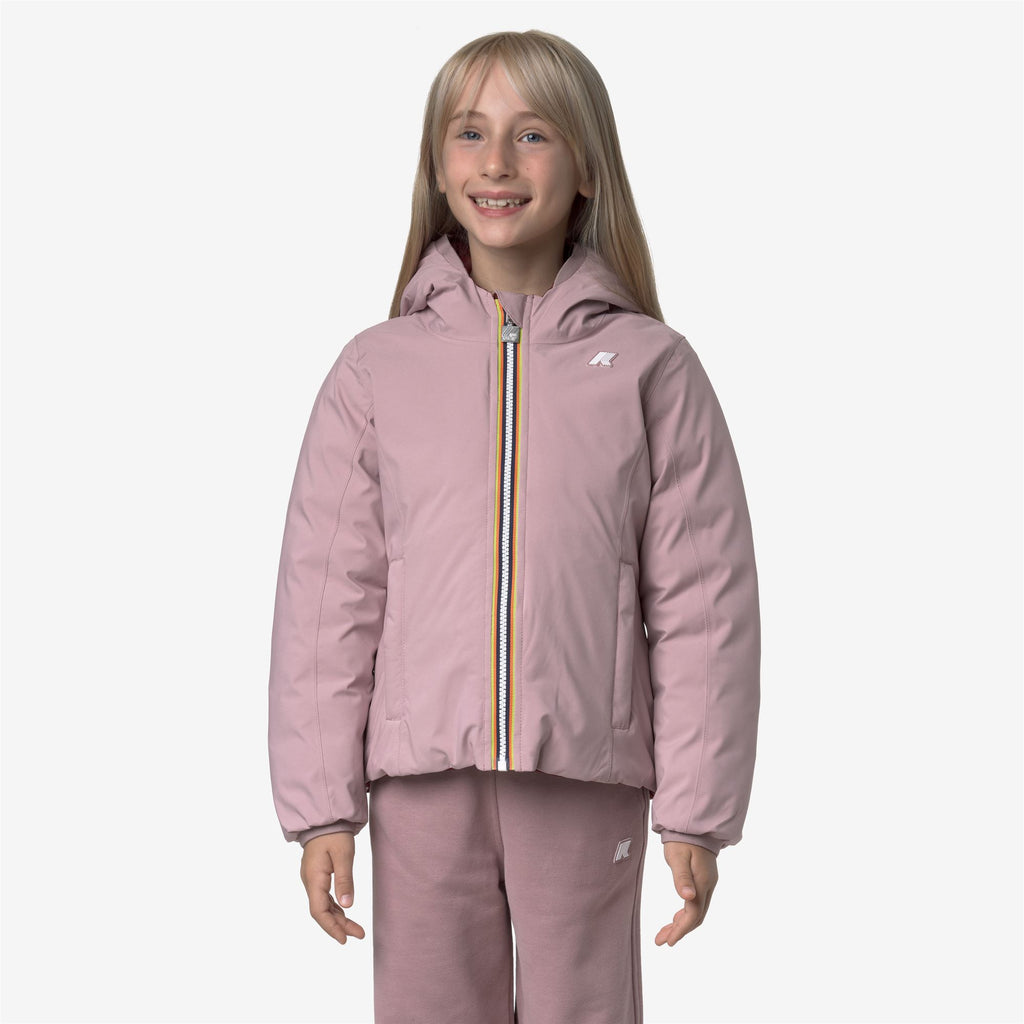 Jackets_GIRL_P. LILY ST THERMO DOUBLE_Short_Rose Pinkish - Red Syrah - Commercial 3