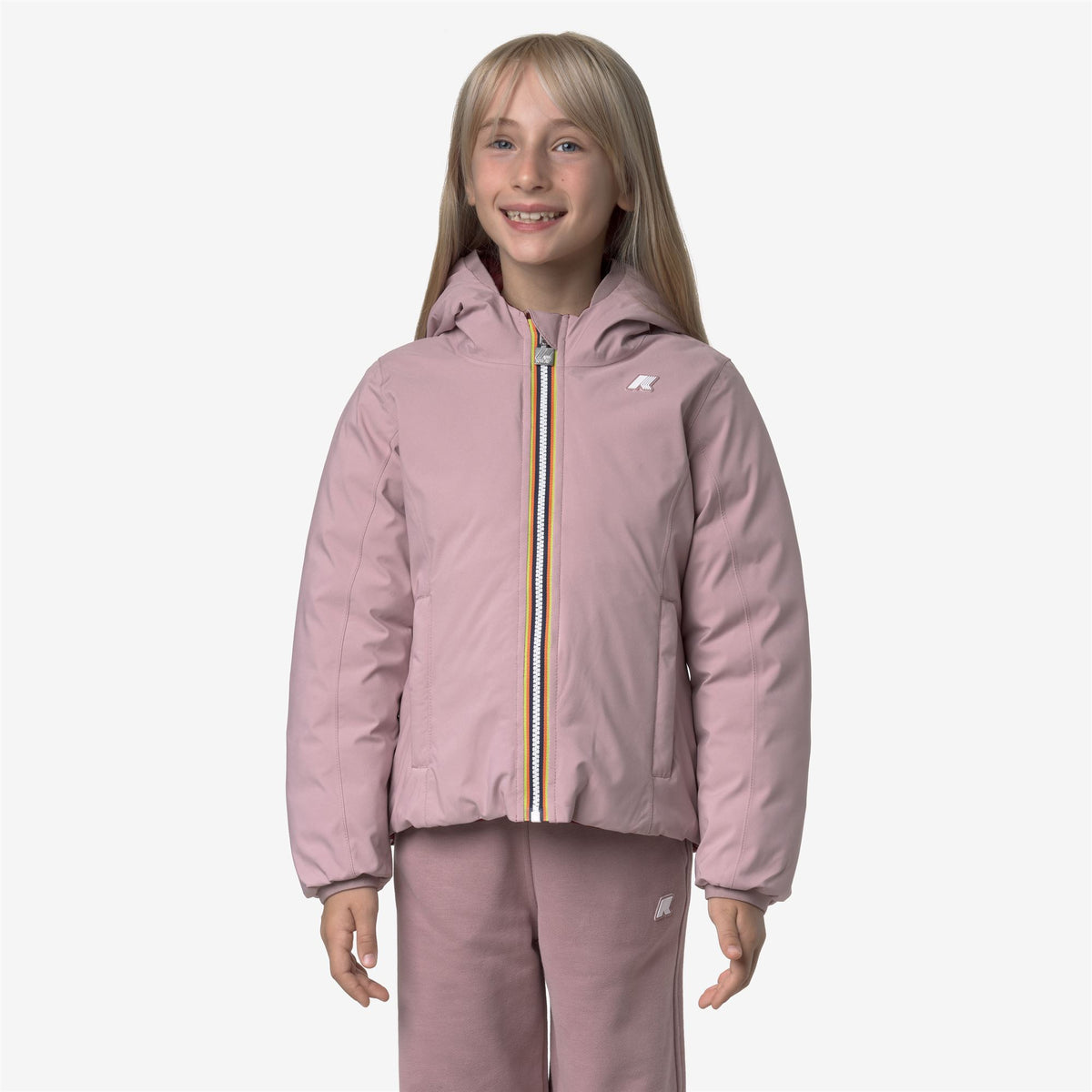 Jackets_GIRL_P. LILY ST THERMO DOUBLE_Short_Rose Pinkish - Red Syrah - Commercial 4