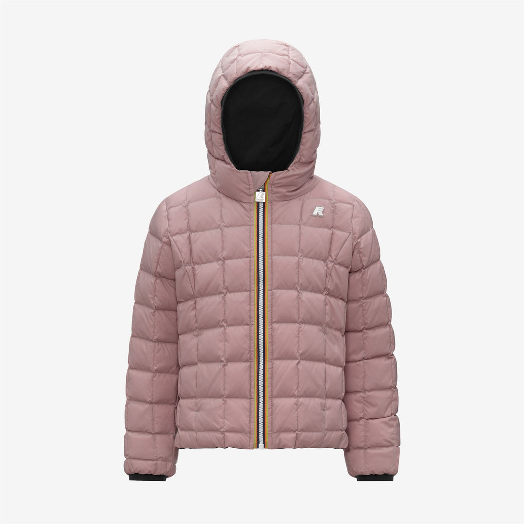 Giacca invernale reversibile nera e rosa per bambine con isolamento PrimaLoft main