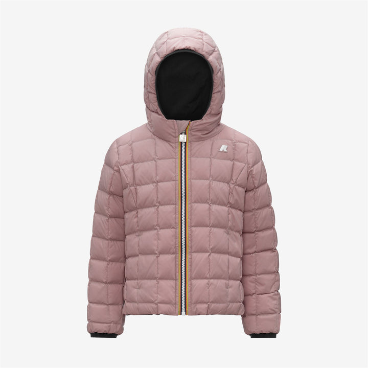 Giacca invernale reversibile nera e rosa per bambine con isolamento PrimaLoft 2