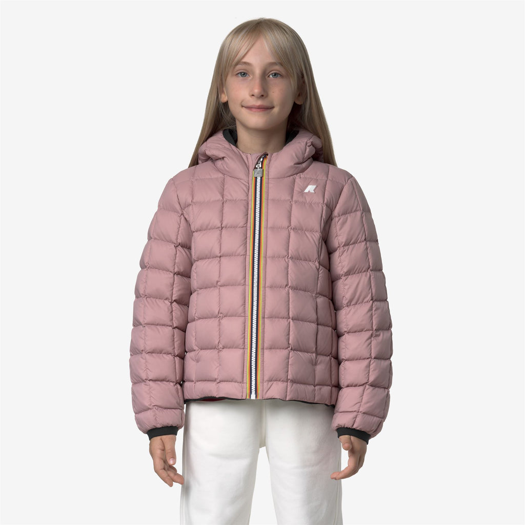 Jackets_GIRL_P. LILY ST THERMO DOUBLE_Short_Black Pure - Rose Pinkish - Commercial 7