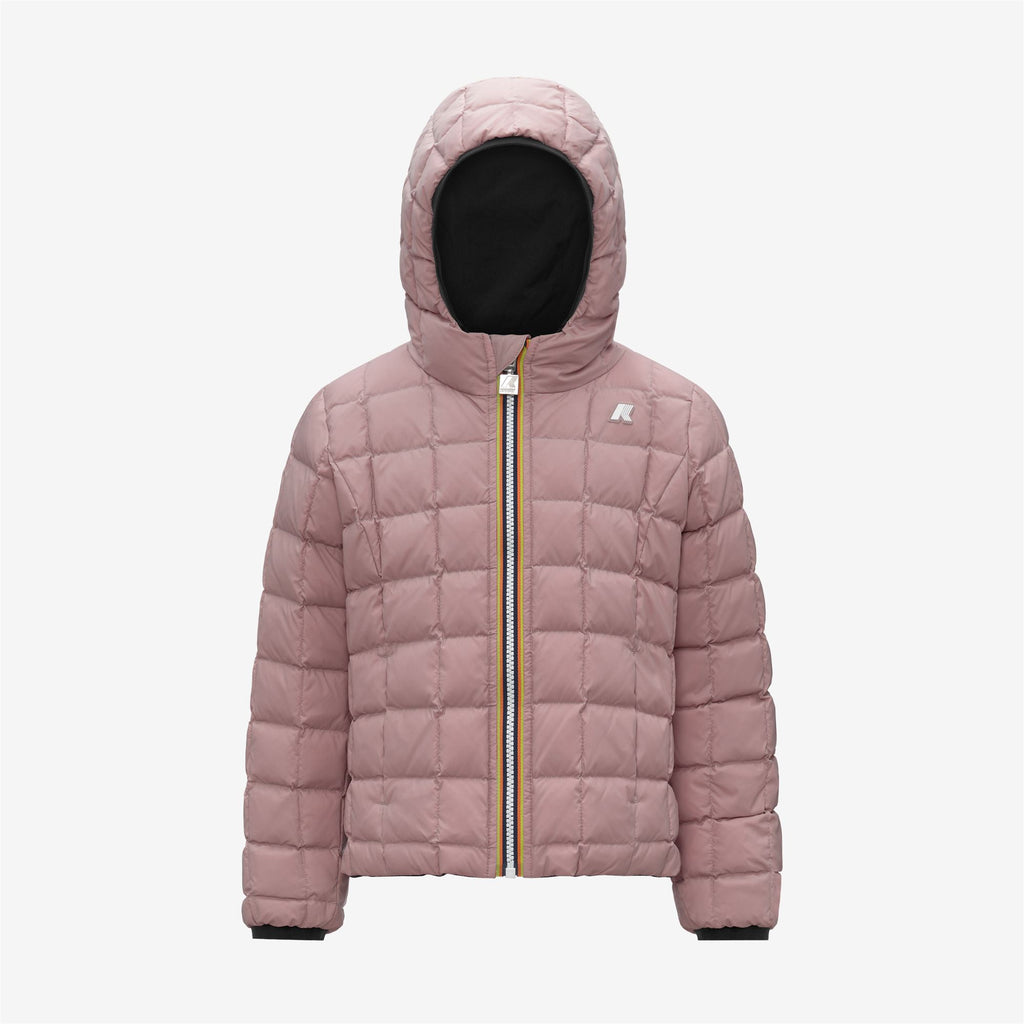 Jackets_GIRL_P. LILY ST THERMO DOUBLE_Short_Black Pure - Rose Pinkish - Commercial 2