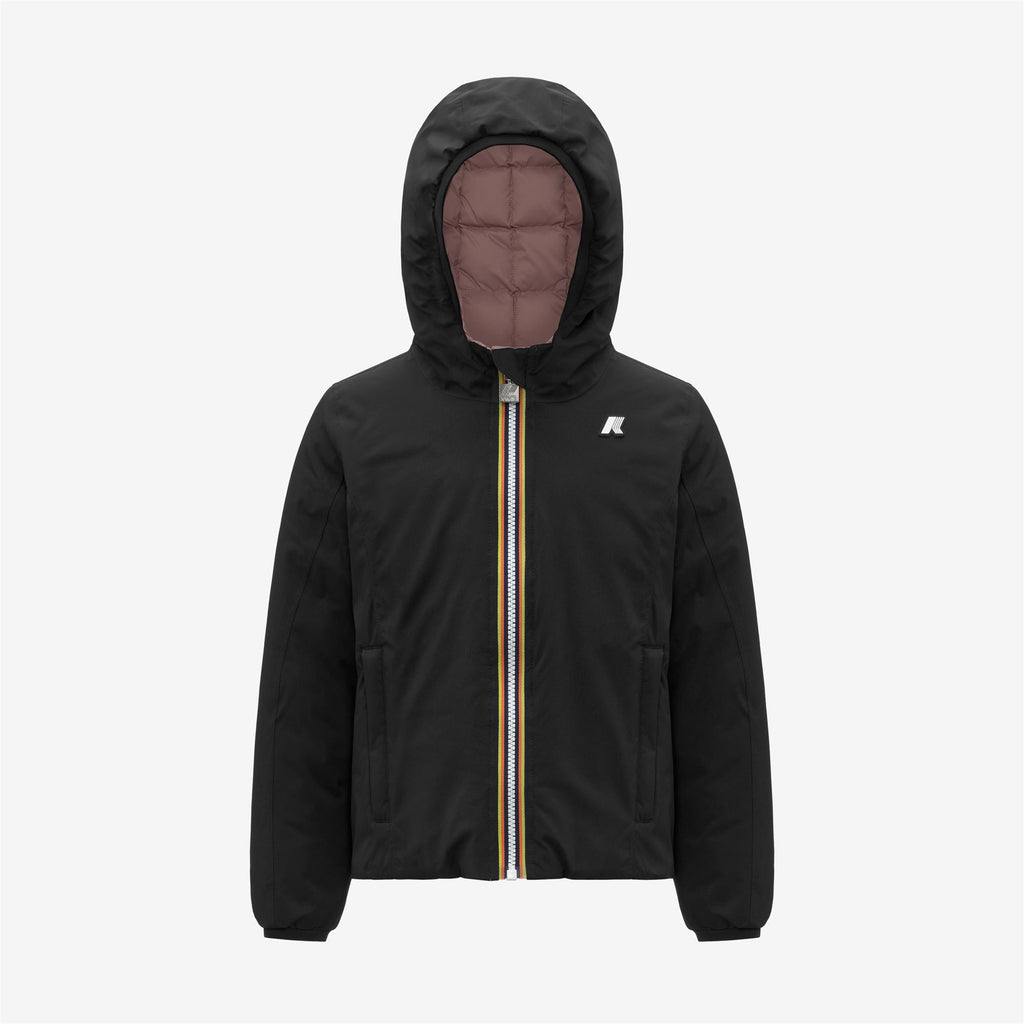 Jackets_GIRL_P. LILY ST THERMO DOUBLE_Short_Black Pure - Rose Pinkish - Commercial 1