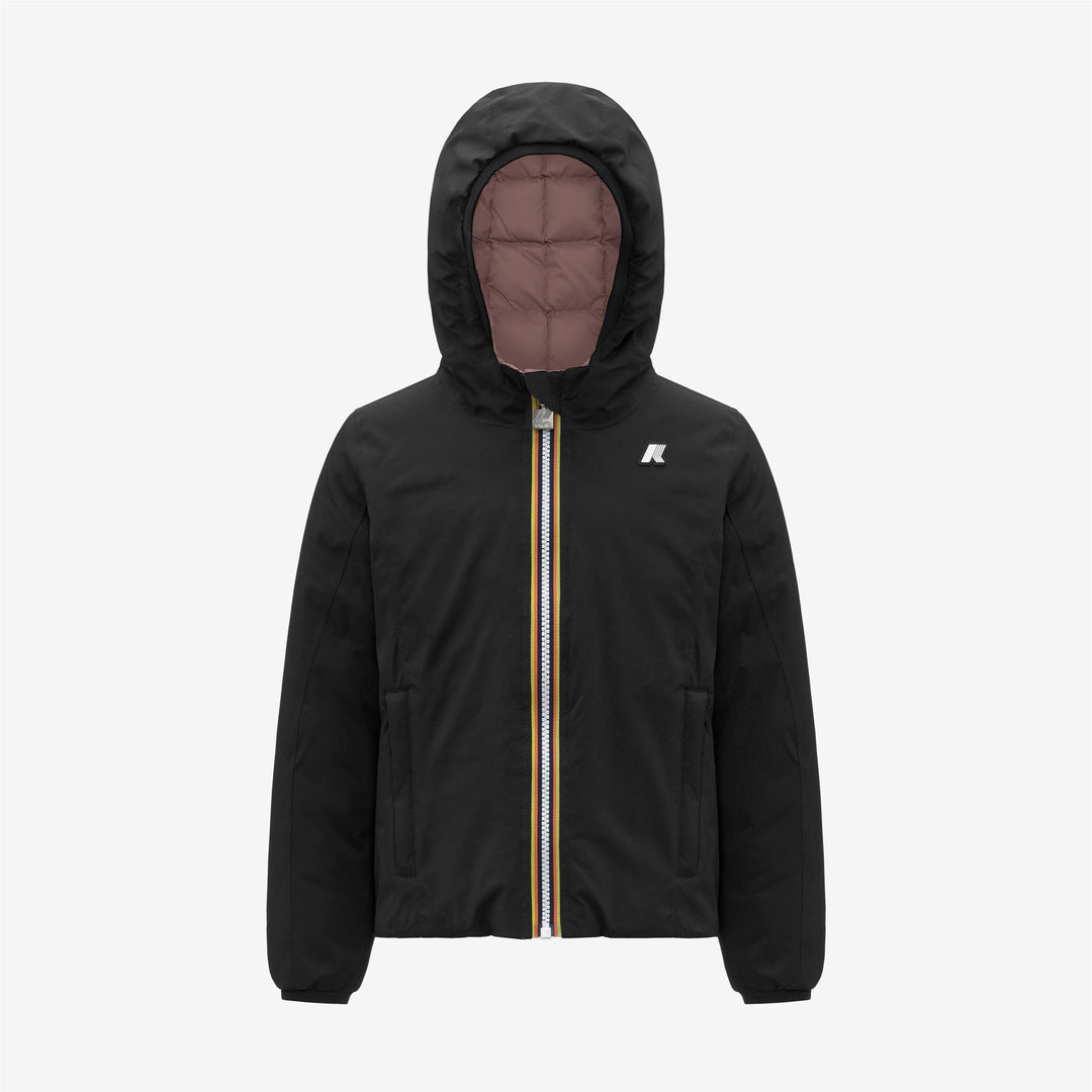 Giacca invernale reversibile nera e rosa per bambine con isolamento PrimaLoft 01