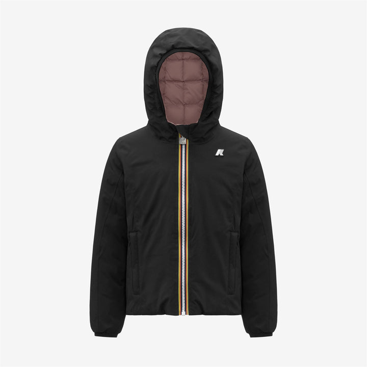 Giacca invernale reversibile nera e rosa per bambine con isolamento PrimaLoft 1