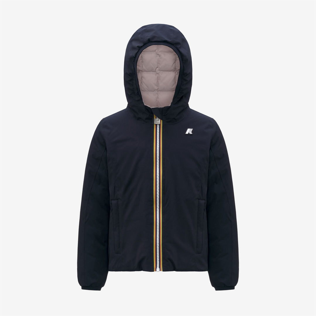 Giacca invernale reversibile blu da bambina con isolamento PrimaLoft 01