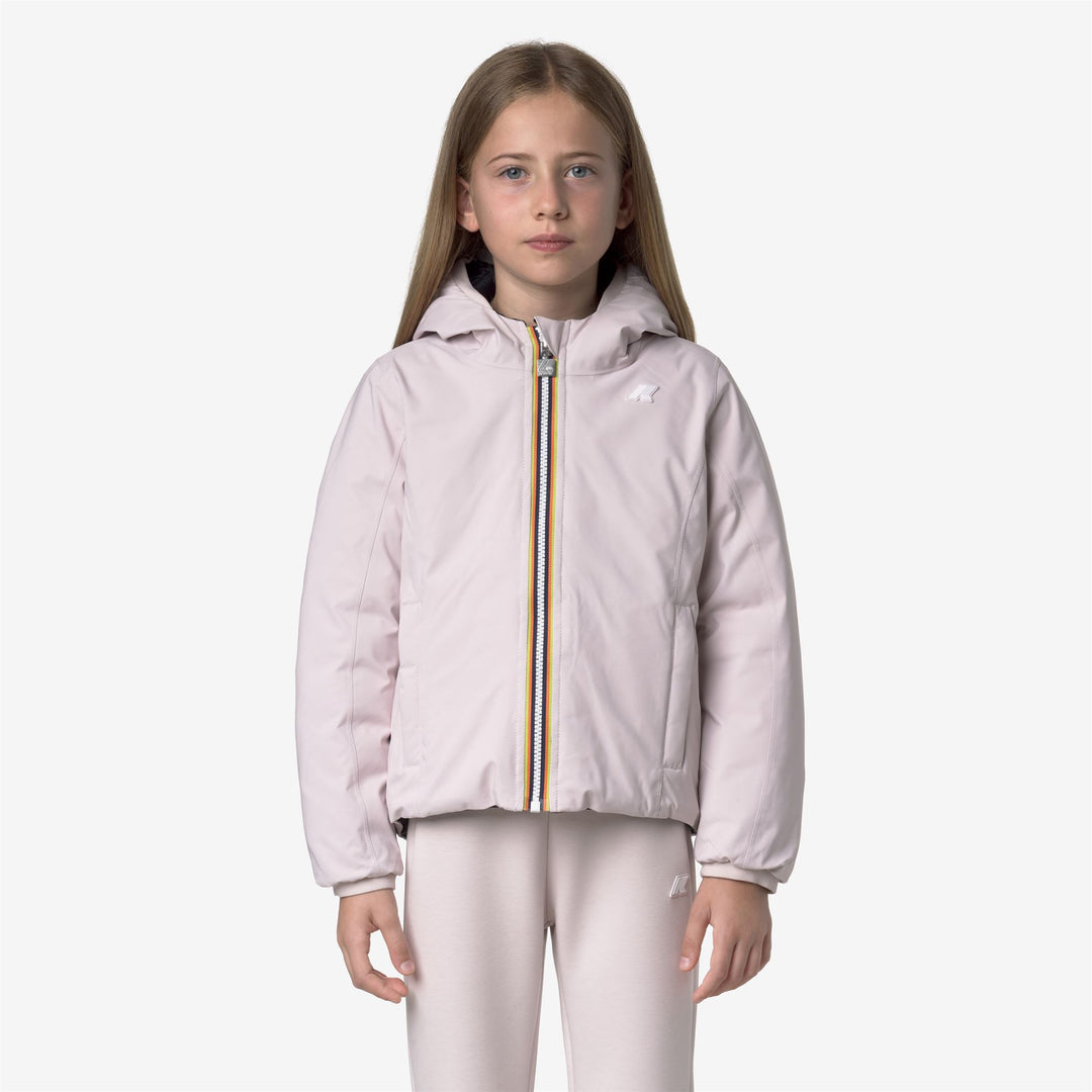 Giacca invernale reversibile isolante grigia per bambina main