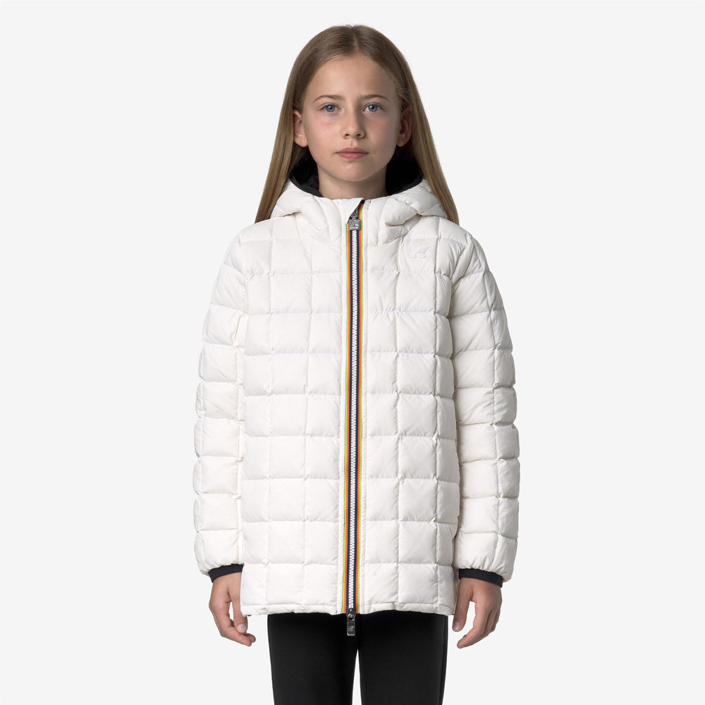 Black girl's Reversible Winter Jacket with Down Padding 02