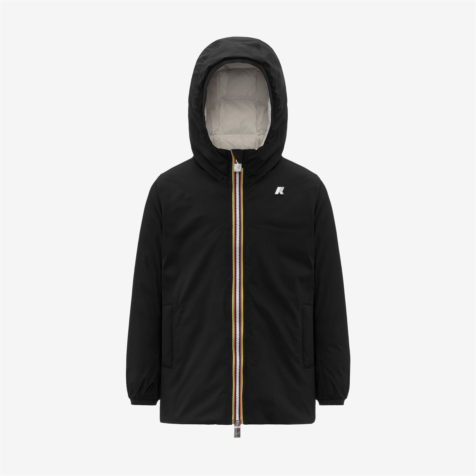 Jackets_GIRL_P. SOPHIE ST THERMO DOUBLE_Mid_Black Pure - White Gardenia - Commercial 1