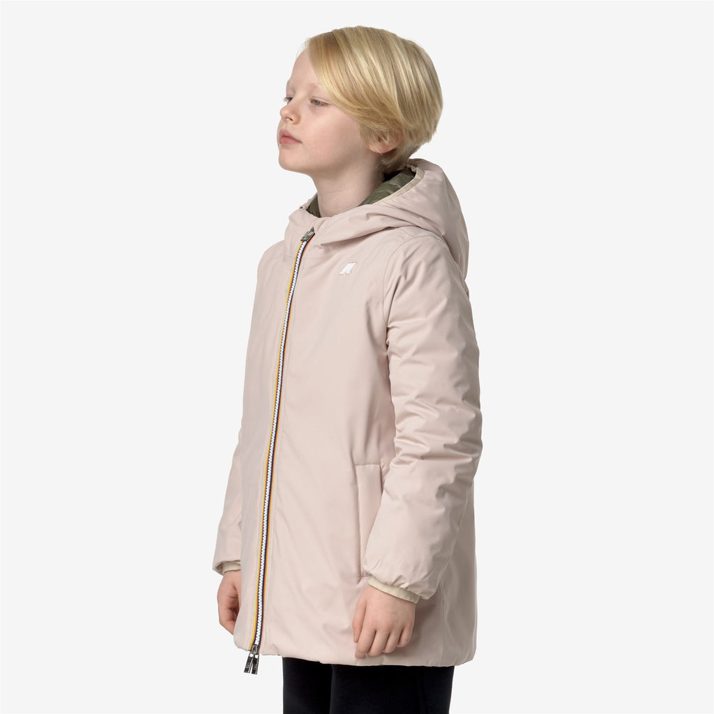 Jackets_GIRL_P. SOPHIE ST THERMO DOUBLE_Mid_Pink Tint - Green Cypress - Commercial 5