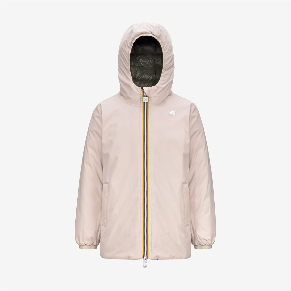 Jackets_GIRL_P. SOPHIE ST THERMO DOUBLE_Mid_Pink Tint - Green Cypress - Commercial 1