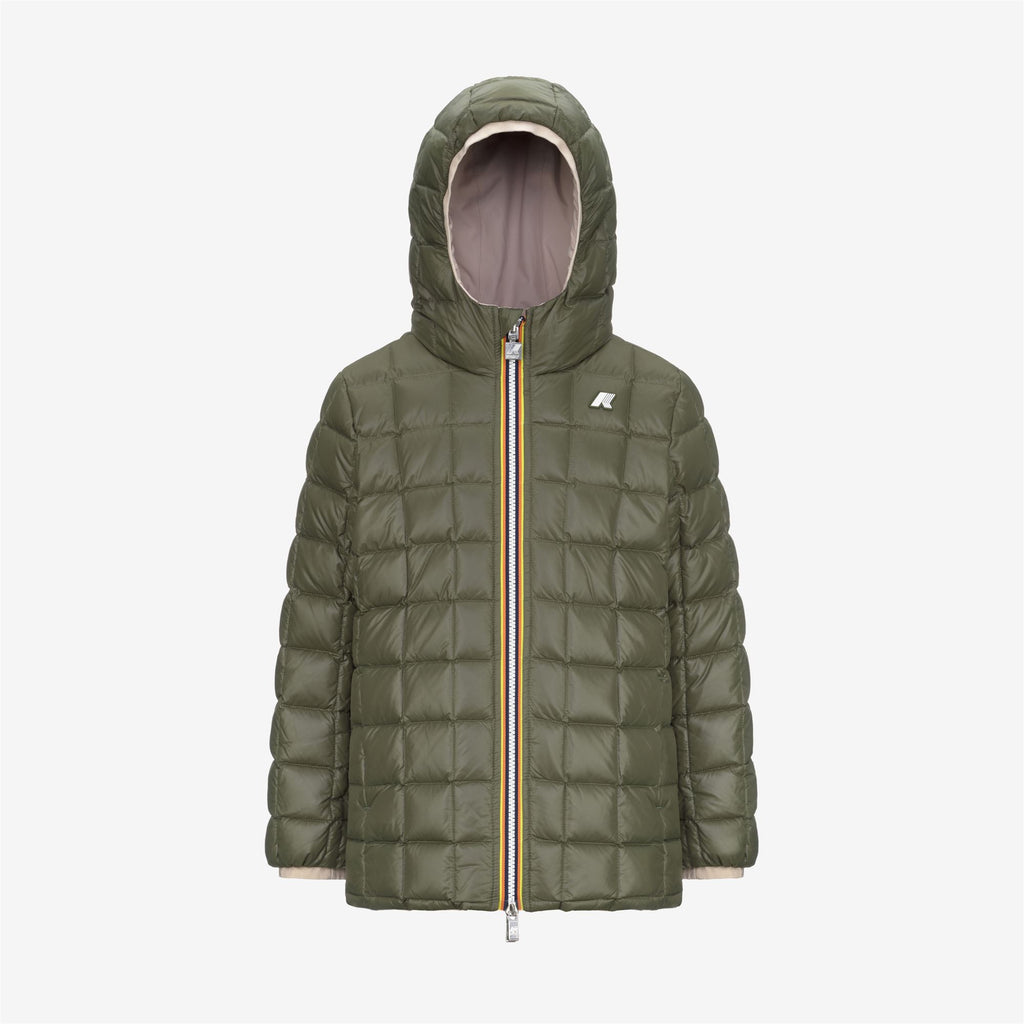 Jackets_GIRL_P. SOPHIE ST THERMO DOUBLE_Mid_Pink Tint - Green Cypress - Commercial 2