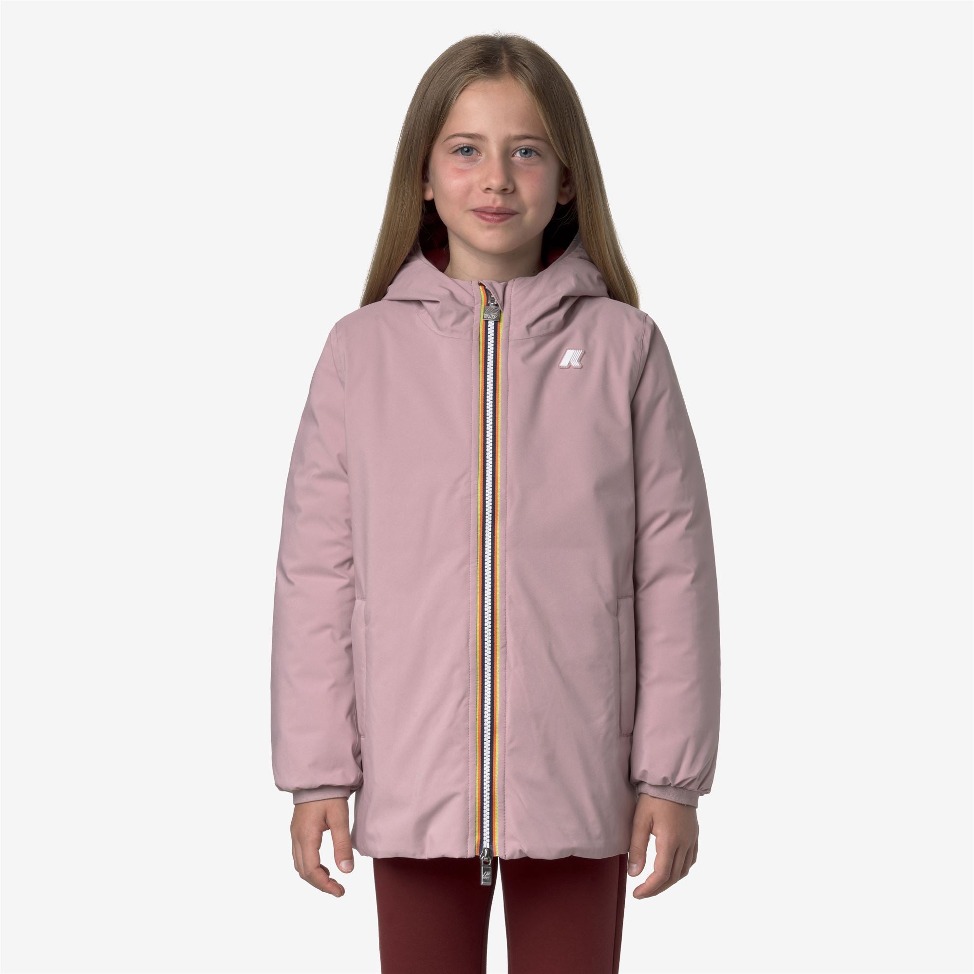Jackets_GIRL_P. SOPHIE ST THERMO DOUBLE_Mid_Rose Pinkish - Red Syrah - Commercial 4
