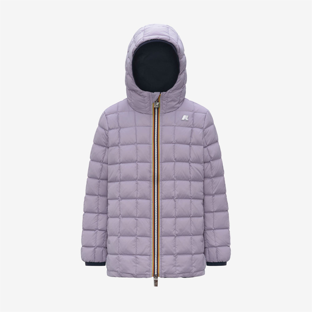 Blue violet Girl's Reversible Winter Jacket with Down Padding main