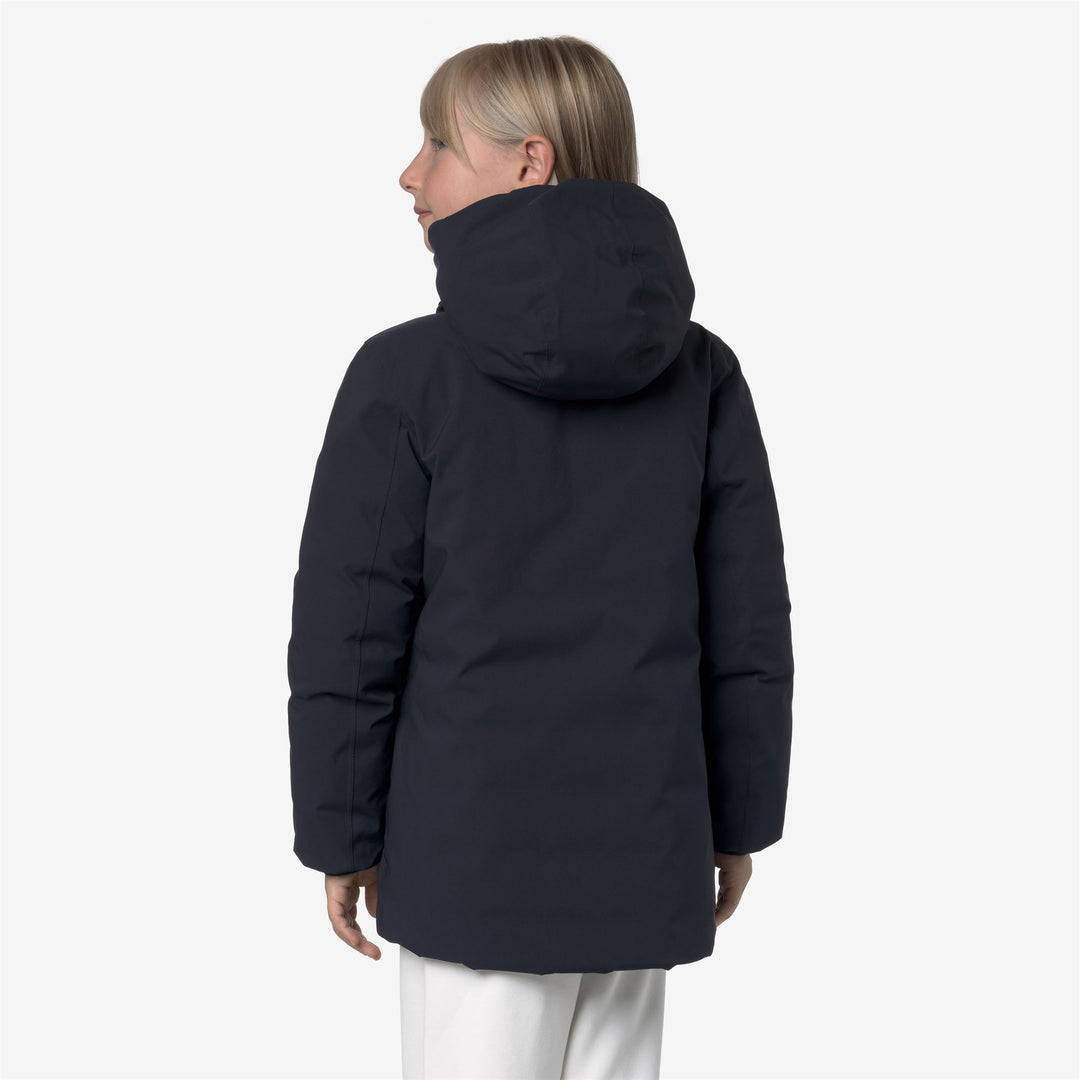 Blue violet Girl's Reversible Winter Jacket with Down Padding main