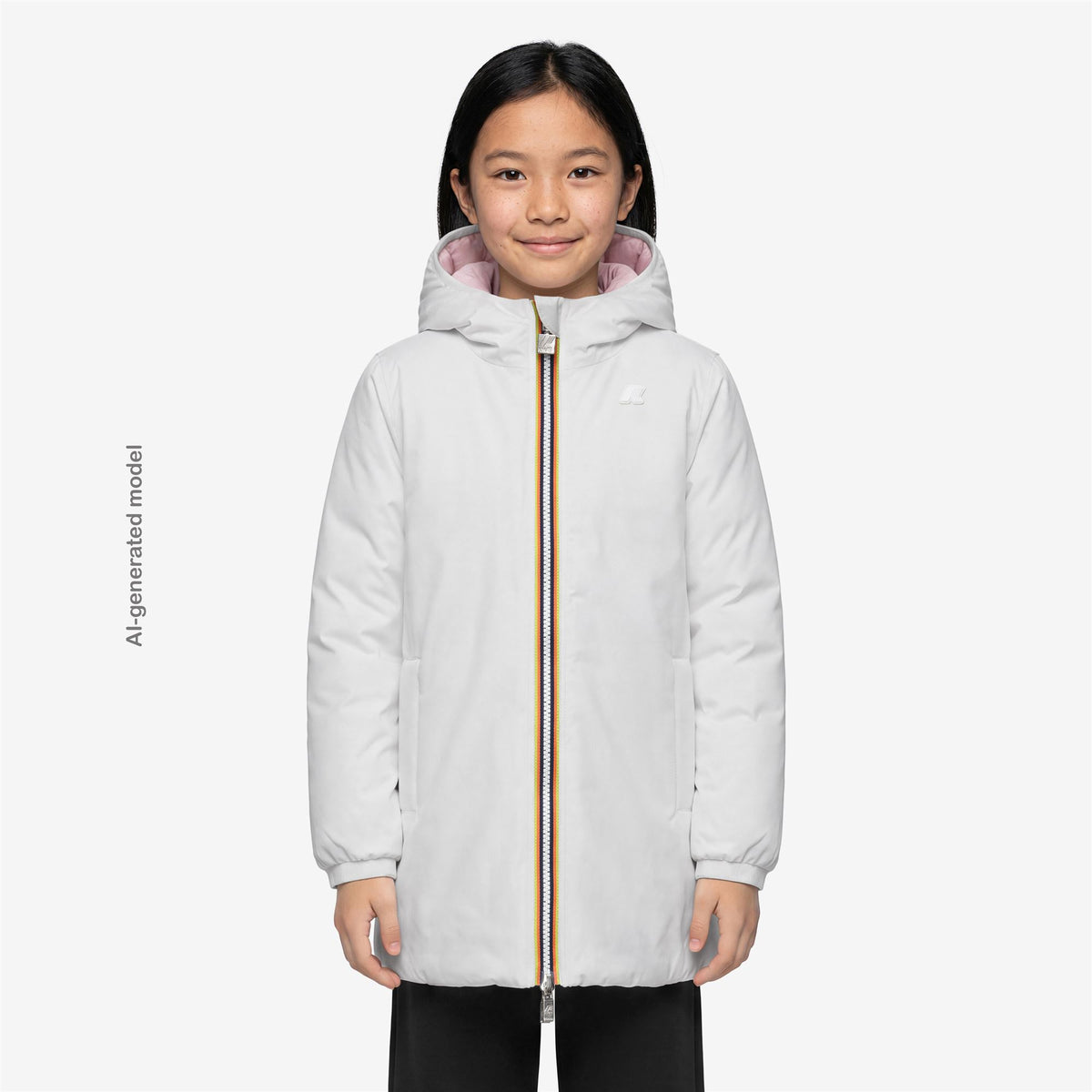 Jackets_GIRL_P. SOPHIE ST THERMO DOUBLE_Mid_White Natural - Pink Sallow - Commercial 4