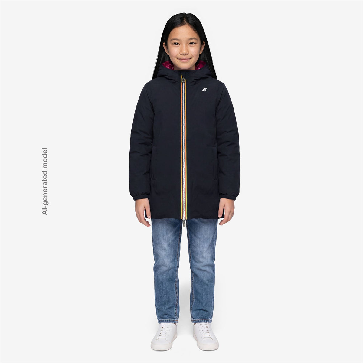 Jackets_GIRL_P. SOPHIE ST THERMO DOUBLE_Mid_Blue Depth - Red Cerise - Commercial 7