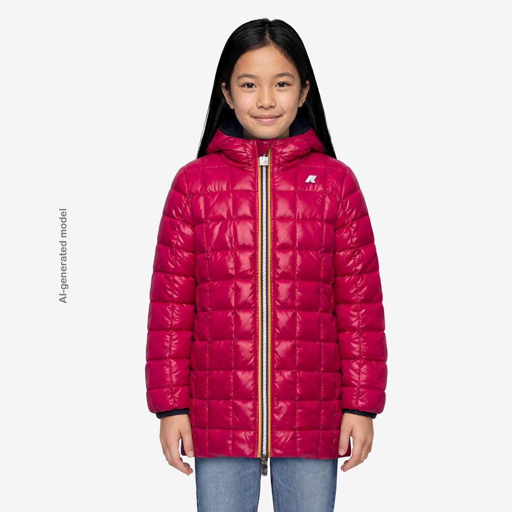 Jackets_GIRL_P. SOPHIE ST THERMO DOUBLE_Mid_Blue Depth - Red Cerise - Commercial 3