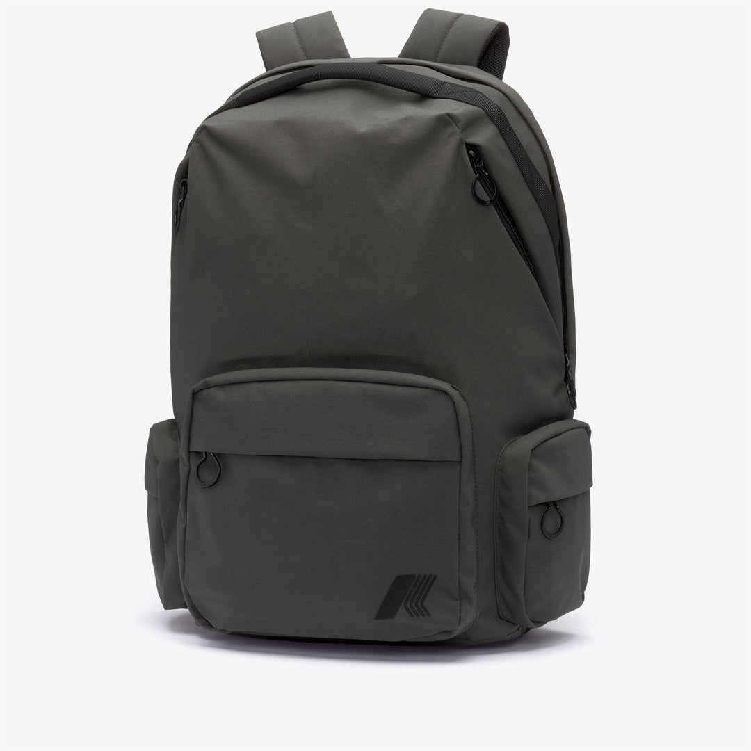 Zaino compatto unisex in nylon verde nerastro main