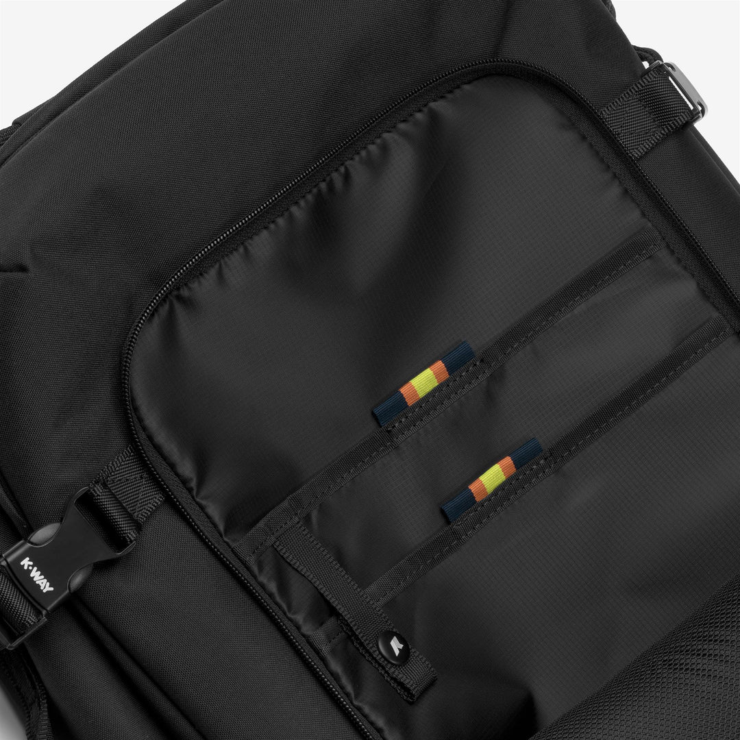Zaino da viaggio unisex nero con custodia imbottita per laptop main