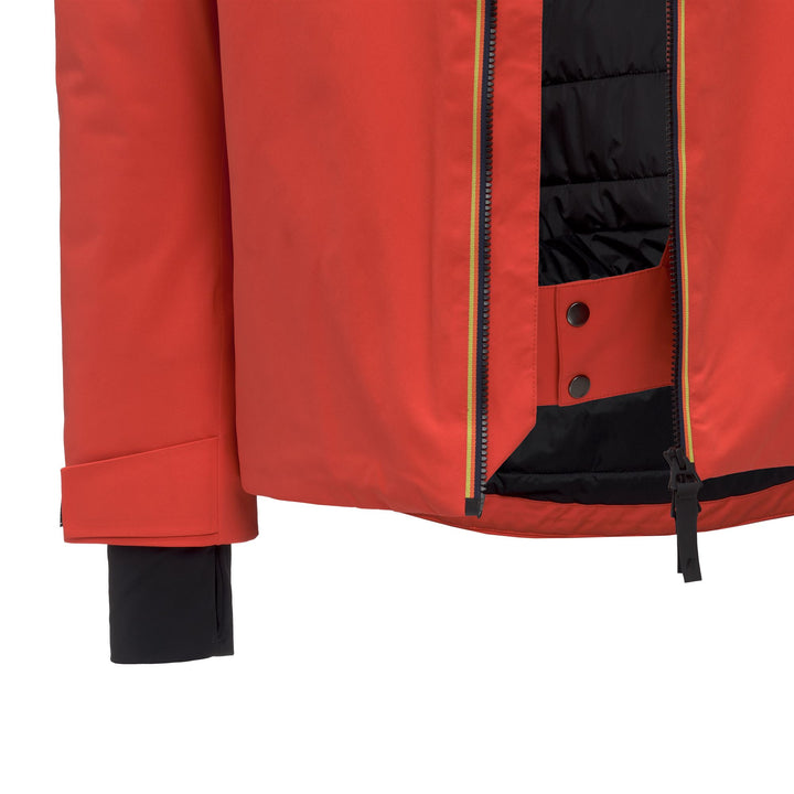 Chaqueta de esquí impermeable naranja para hombre con aislamiento PrimaLoft 4