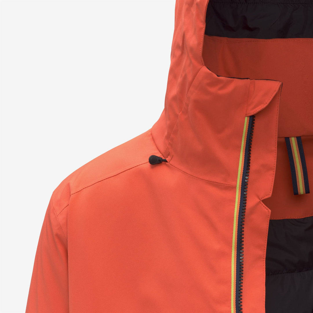Chaqueta de esquí impermeable naranja para hombre con aislamiento PrimaLoft main