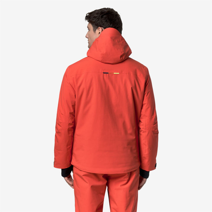 Chaqueta de esquí impermeable naranja para hombre con aislamiento PrimaLoft 7