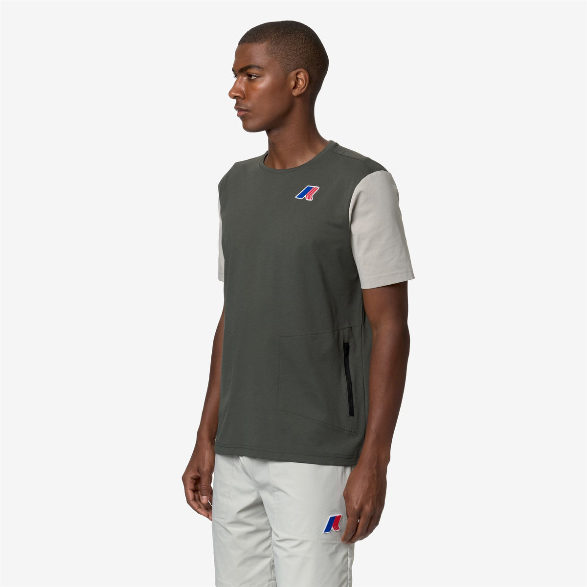 T-Shirts & Top_UNISEX_SERIL LF_T-Shirt_Green B-Beige L - Commercial 5