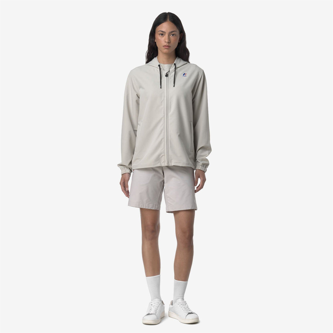 Beige Grey Unisex Packable Sport Shorts for City Leisure 01