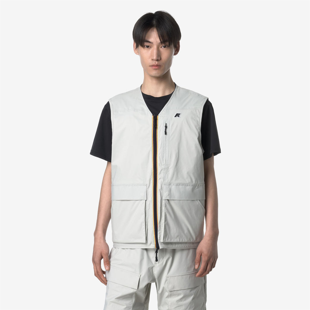 Beige Grey Unisex Outdoor Hiking Vest with Breathable Fabric 01