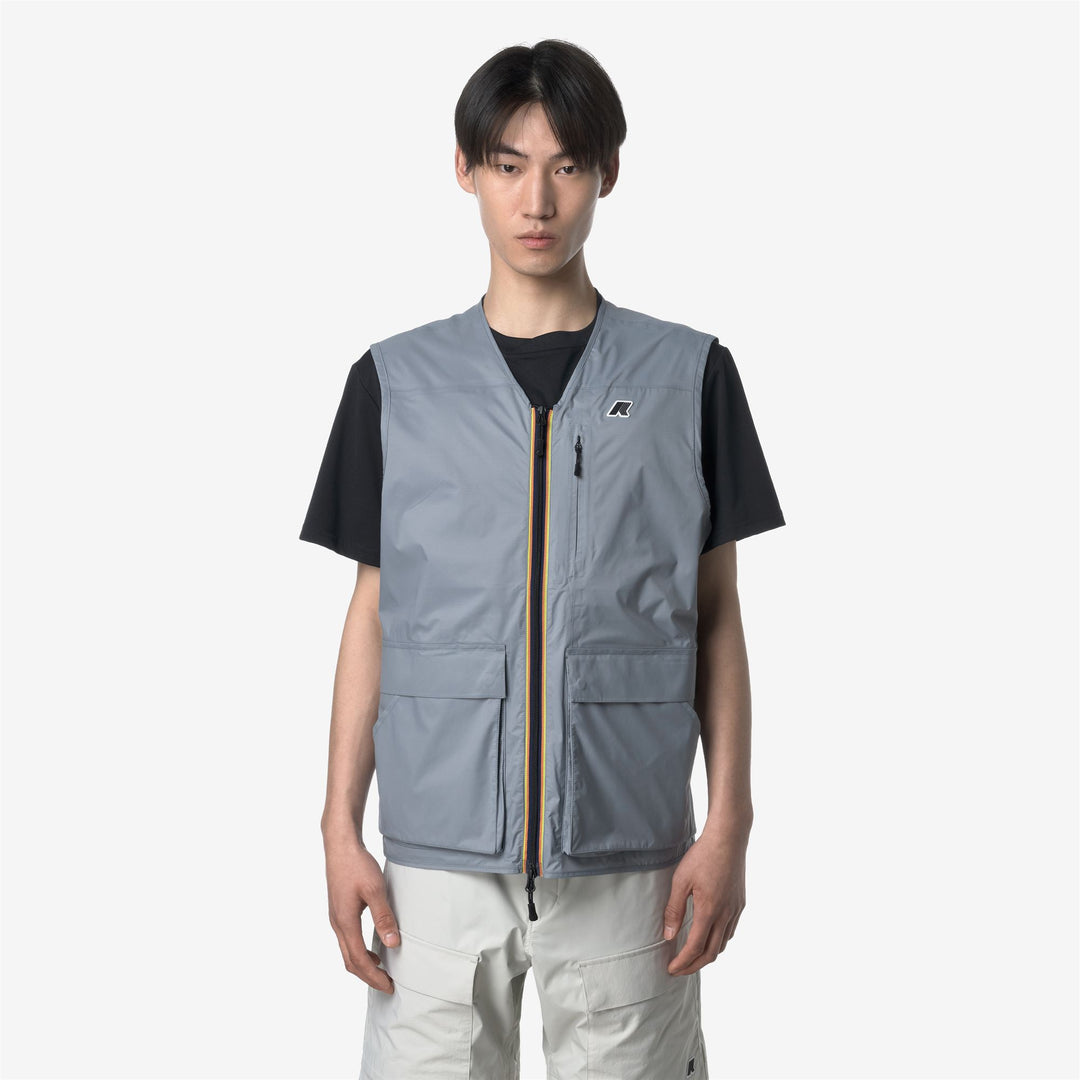 Grey Blue Unisex Outdoor Hiking Vest with Breathable Waterproof Fabric main