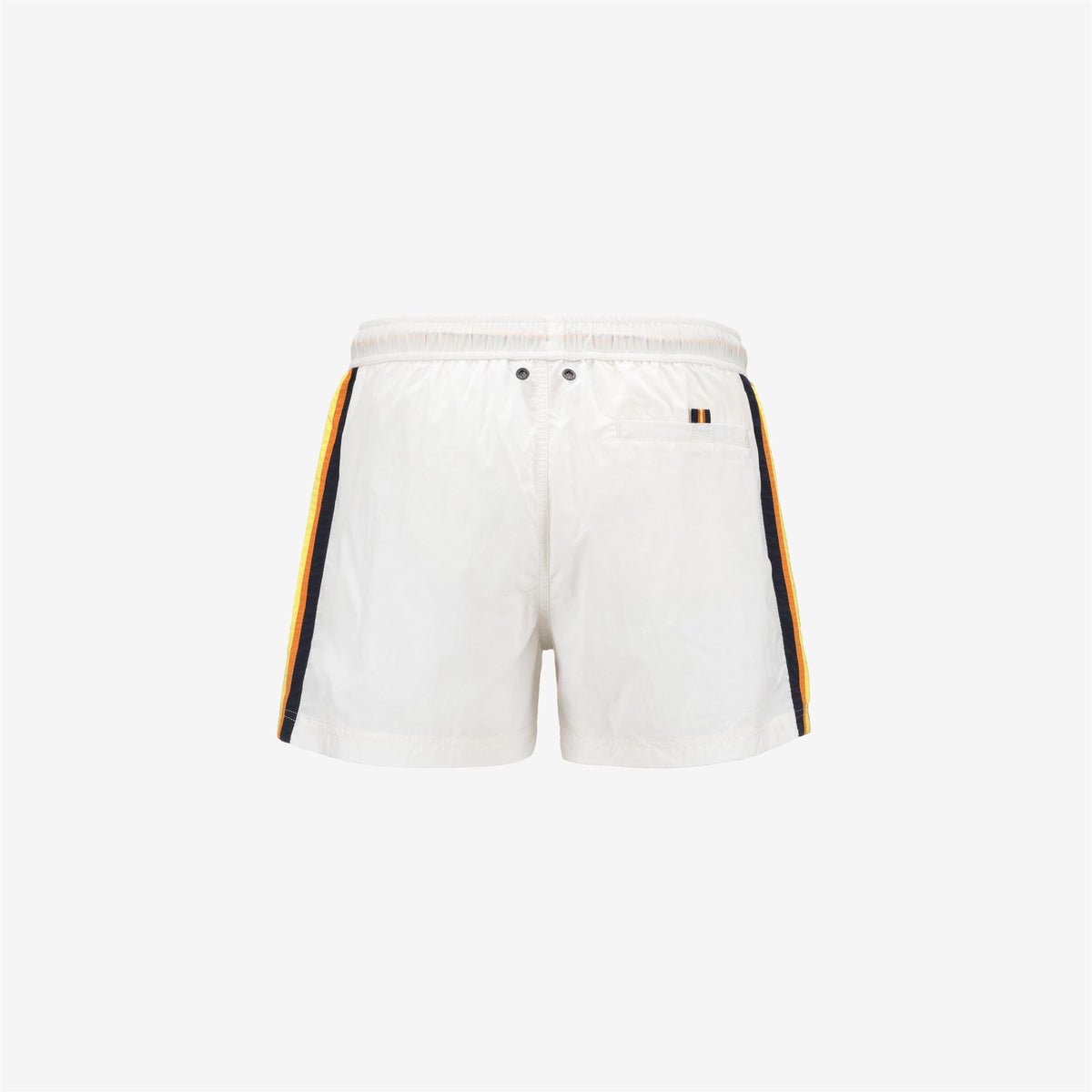 Bathing Suits_MAN_HAZEL TAPE_Swimming Trunks_White Snow - Commercial 2
