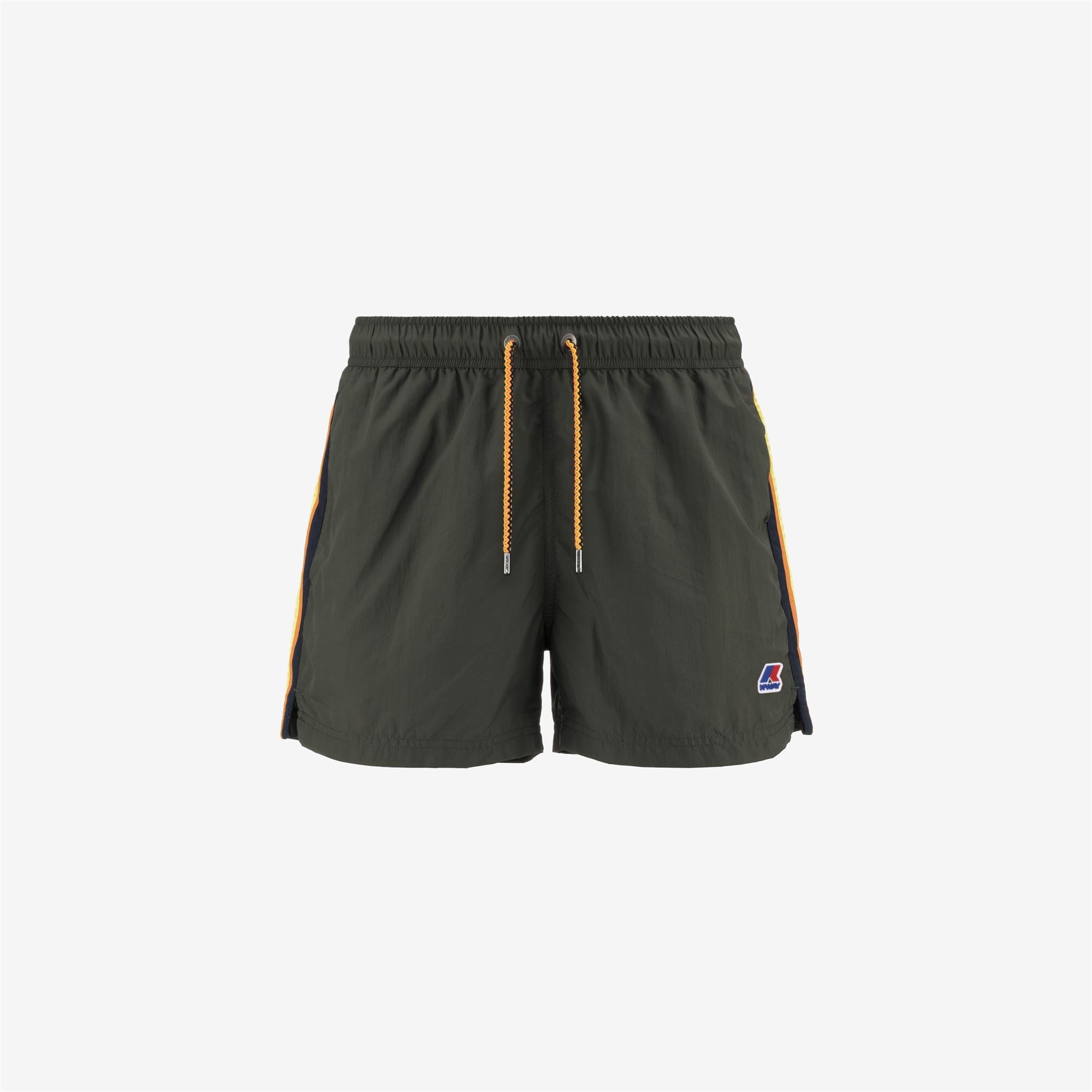 Bathing Suits_MAN_HAZEL TAPE_Swimming Trunks_GREEN BLACKISH - Commercial 1