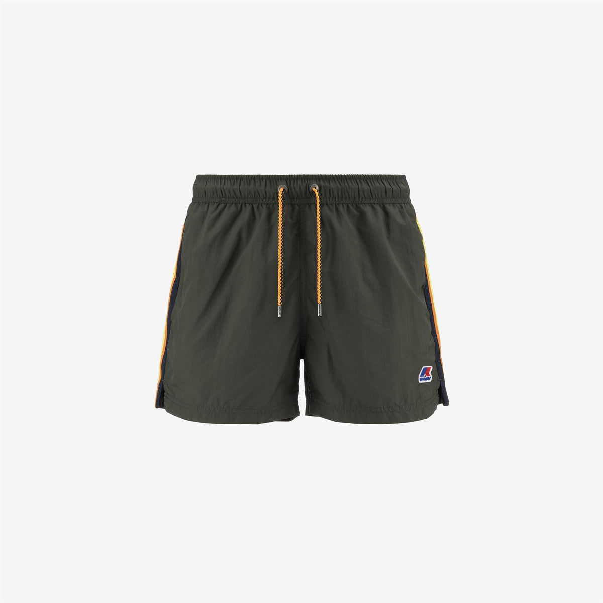 Bathing Suits_MAN_HAZEL TAPE_Swimming Trunks_GREEN BLACKISH - Commercial 1