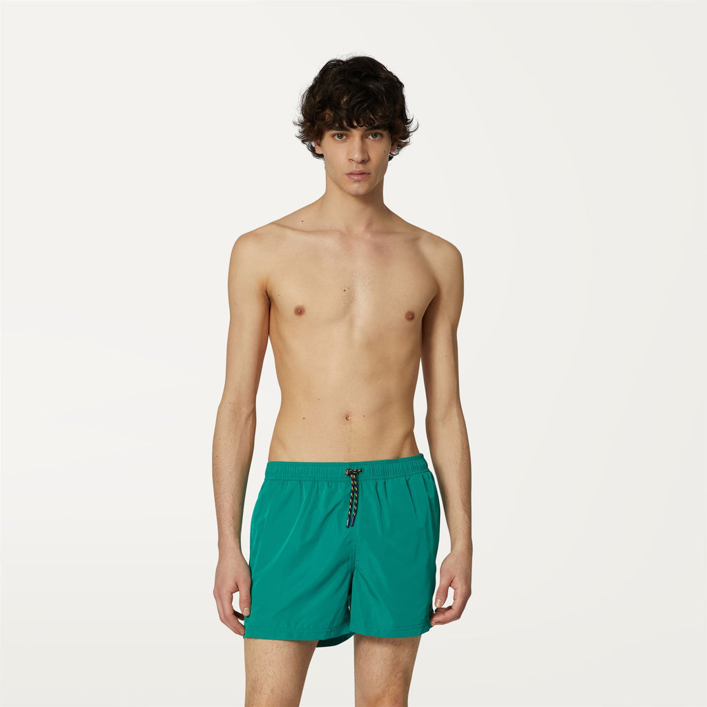 Bathing Suits_MAN_Hazel_Swimming Trunks_Green - Commercial 4