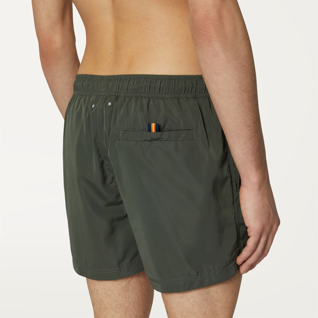 Bathing Suits_MAN_Hazel_Swimming Trunks_GREEN BLACKISH - Commercial 7