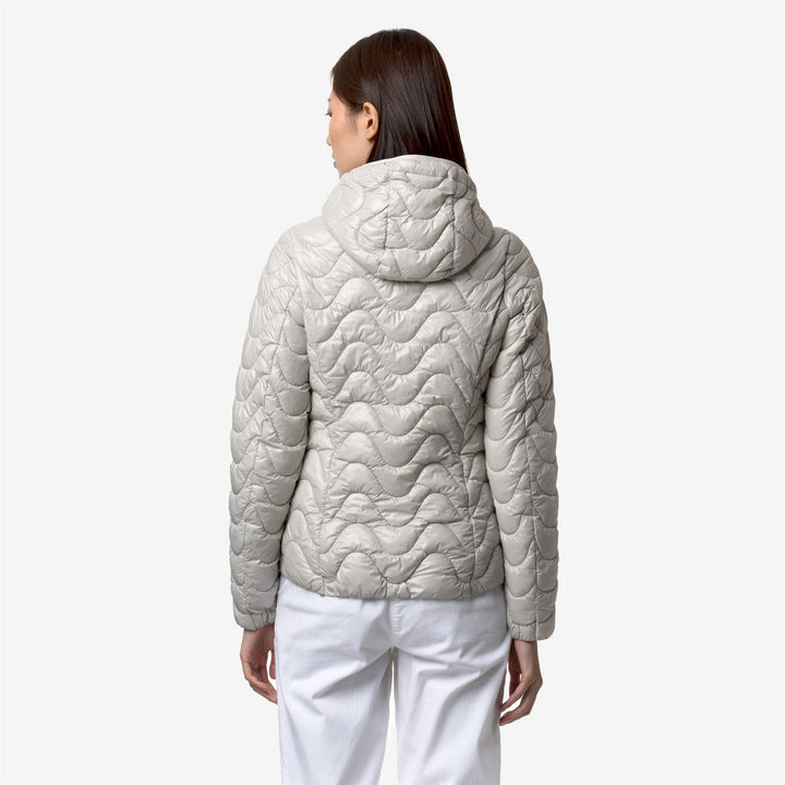 Jackets Woman LILY QUILTED WARM Short BEIGE LT Dressed Front Double		