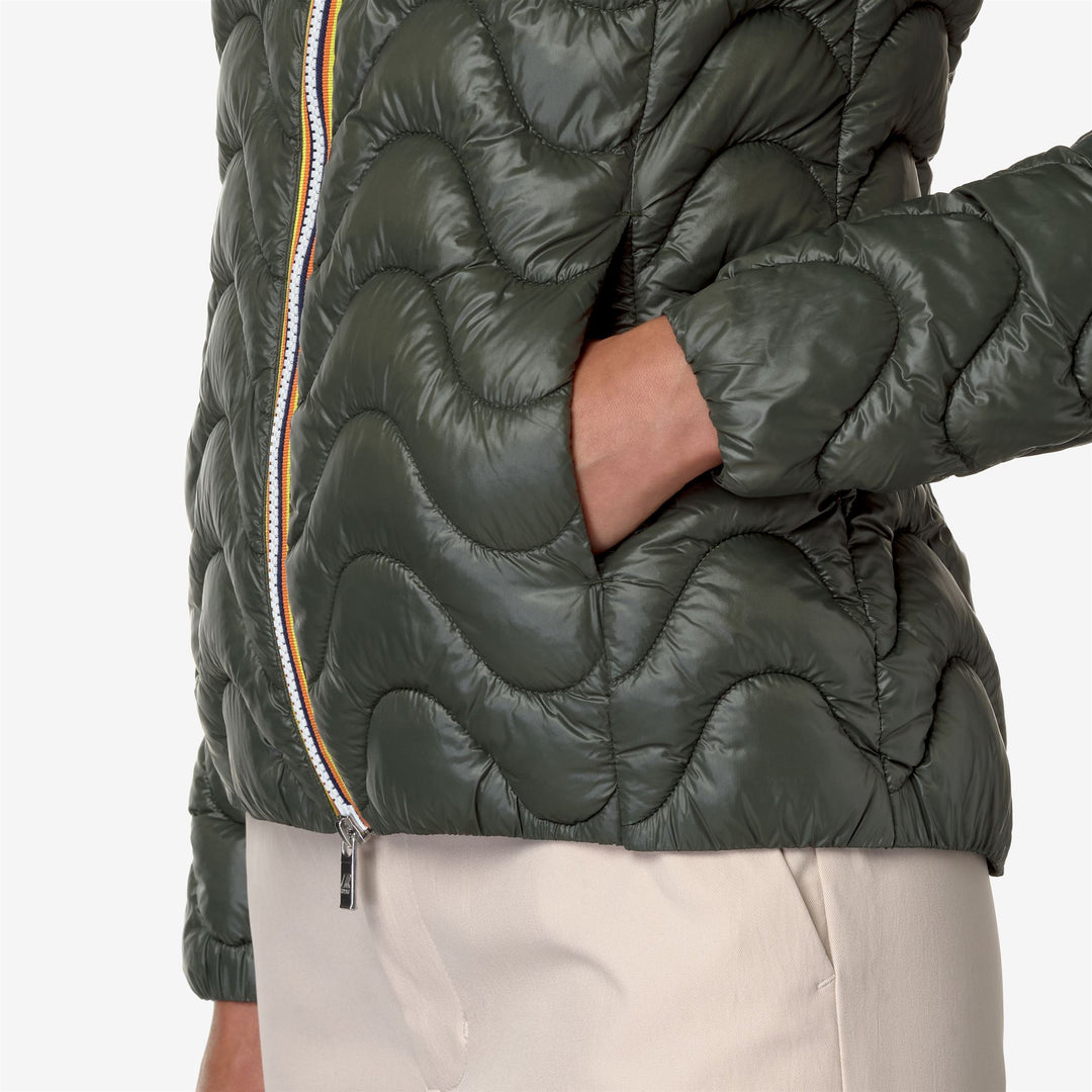Jackets Woman LILY QUILTED WARM Short GREEN BLACKISH
