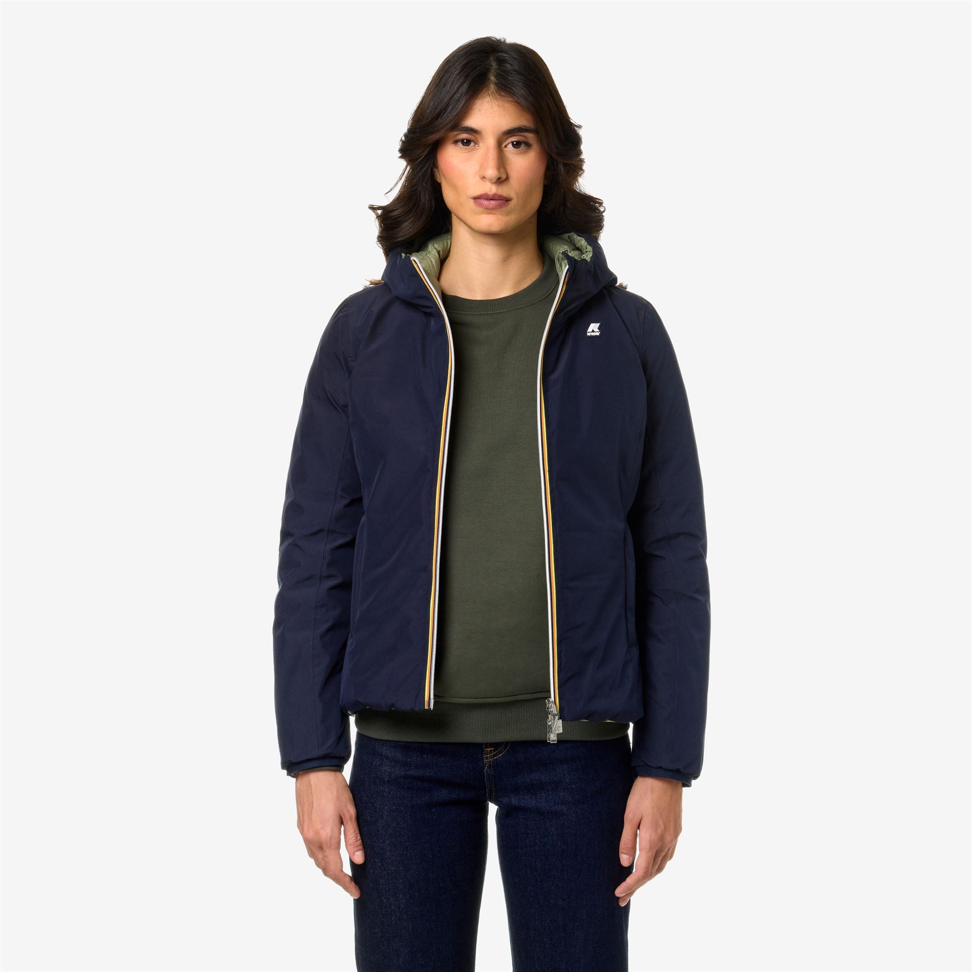 Jackets_Woman_LILY ST THERMO DOUBLE_Short_Blue D-Green S - Commercial 4