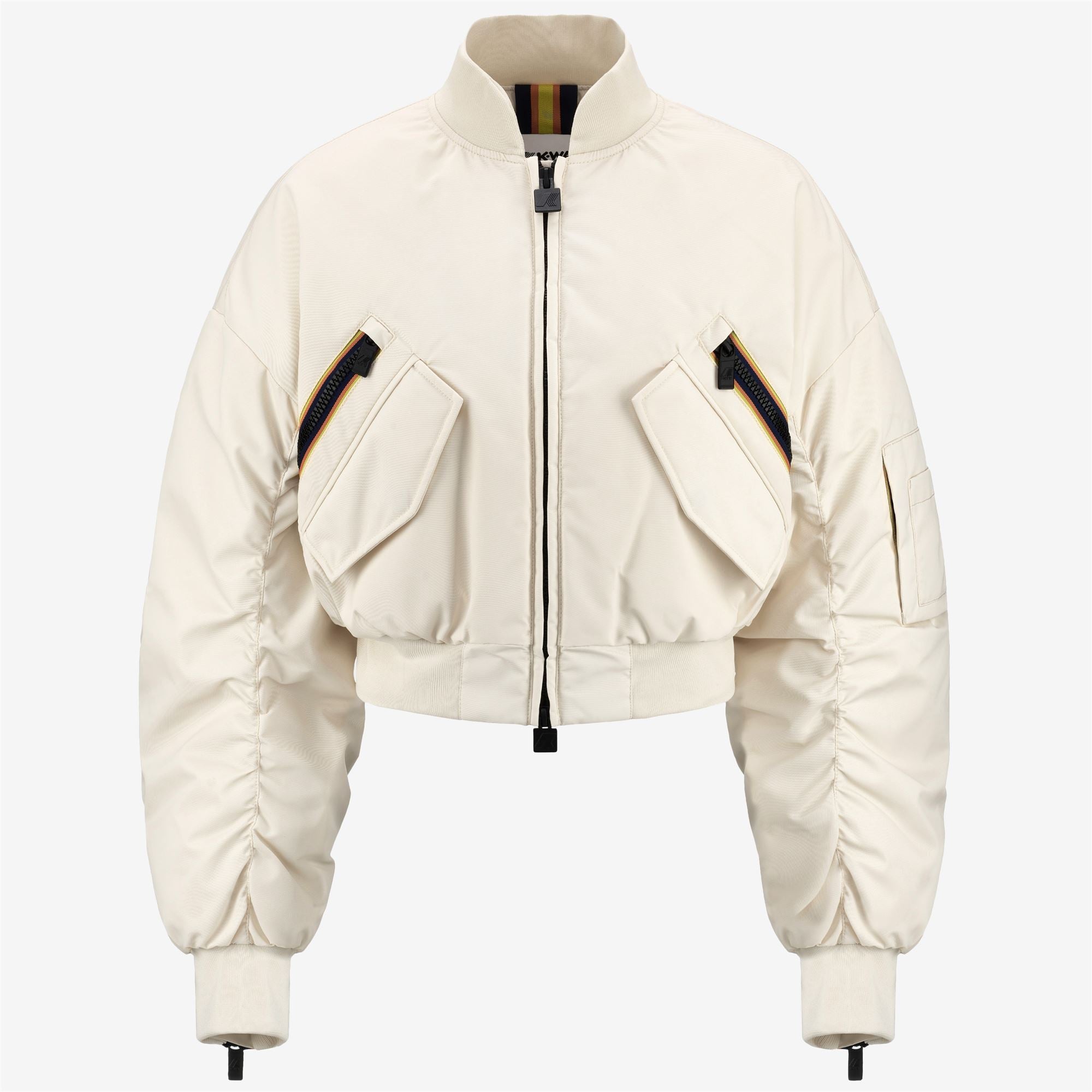 Jackets_Woman_LONCROP THERMO SHINY TWILL_Short_Beige Shortbread - Commercial 1