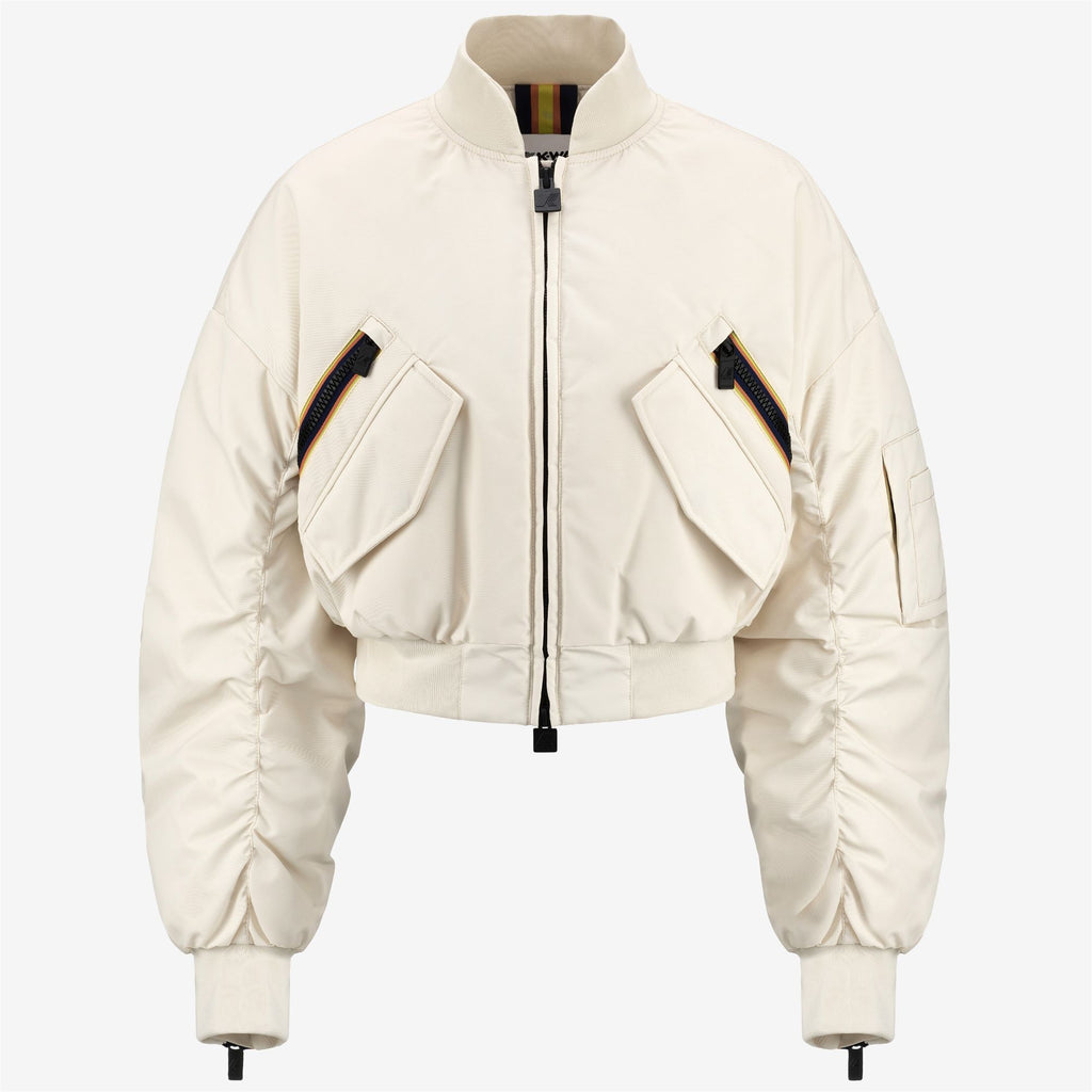 Jackets_Woman_LONCROP THERMO SHINY TWILL_Short_Beige Shortbread - Commercial 1