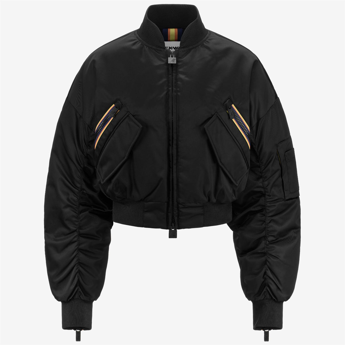 Jackets_Woman_LONCROP THERMO SHINY TWILL_Short_Black Pure - Commercial 1