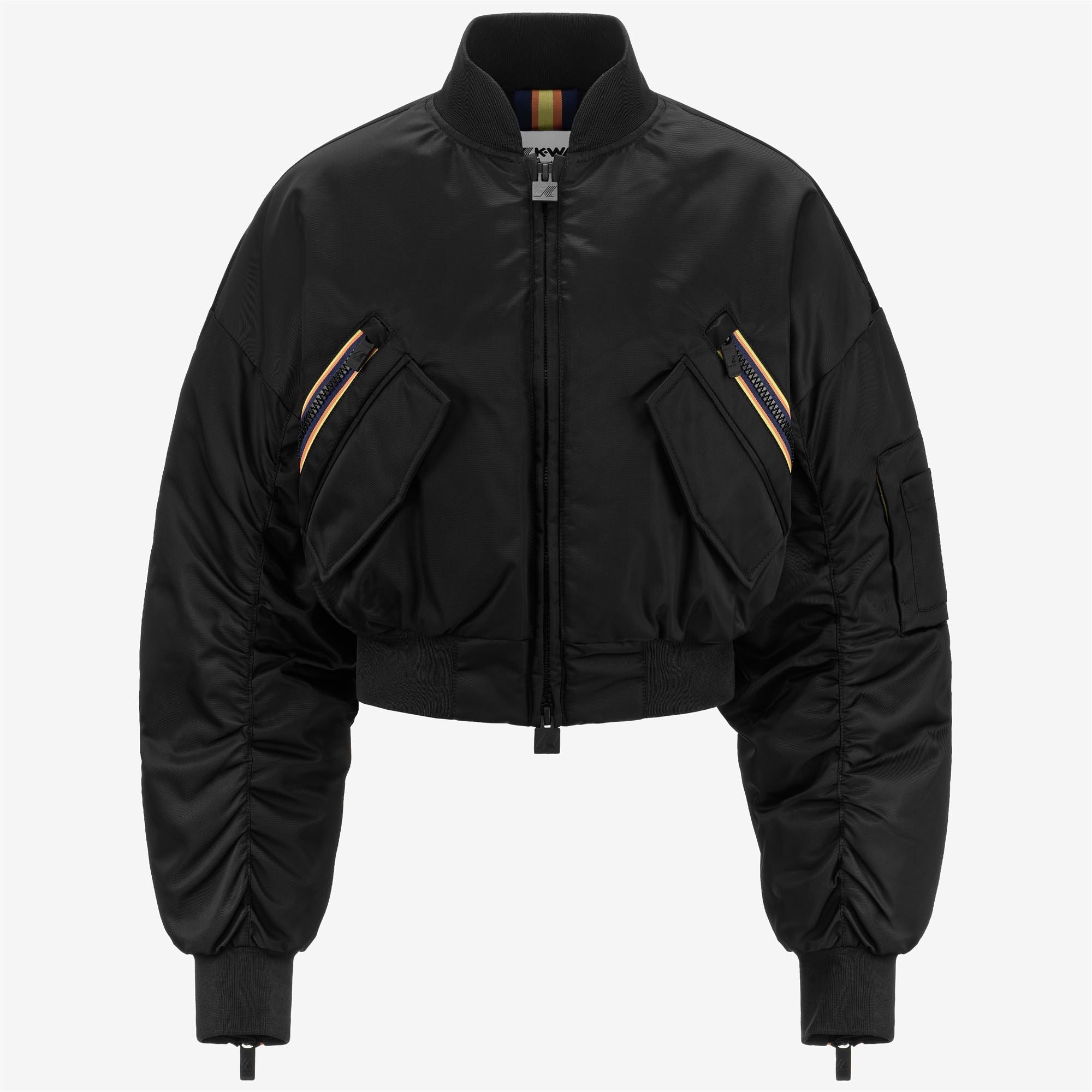 Jackets_Woman_LONCROP THERMO SHINY TWILL_Short_Black Pure - Commercial 1