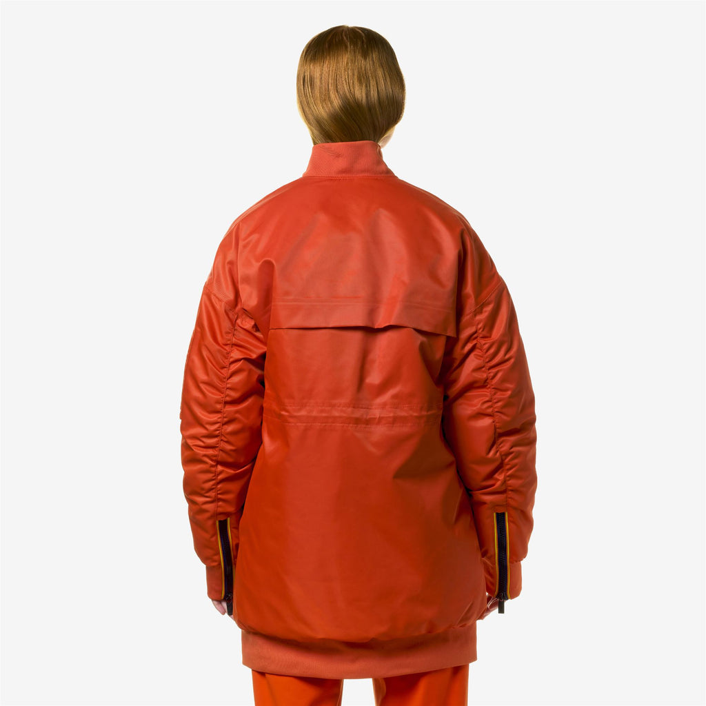 Jackets_Woman_LONW THERMO SHINY TWILL_3/4 Length_Orange Pumpkin - Commercial 6