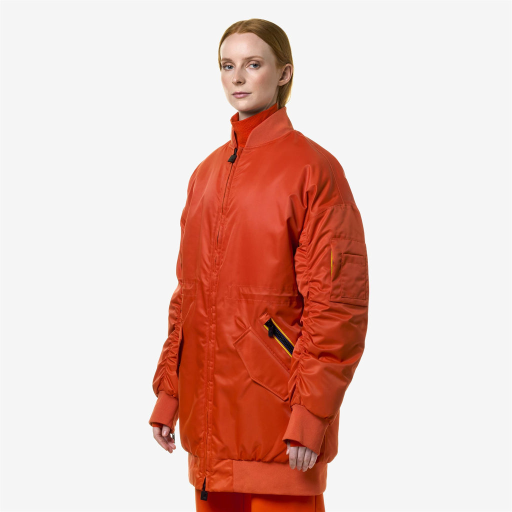 Jackets_Woman_LONW THERMO SHINY TWILL_3/4 Length_Orange Pumpkin - Commercial 5