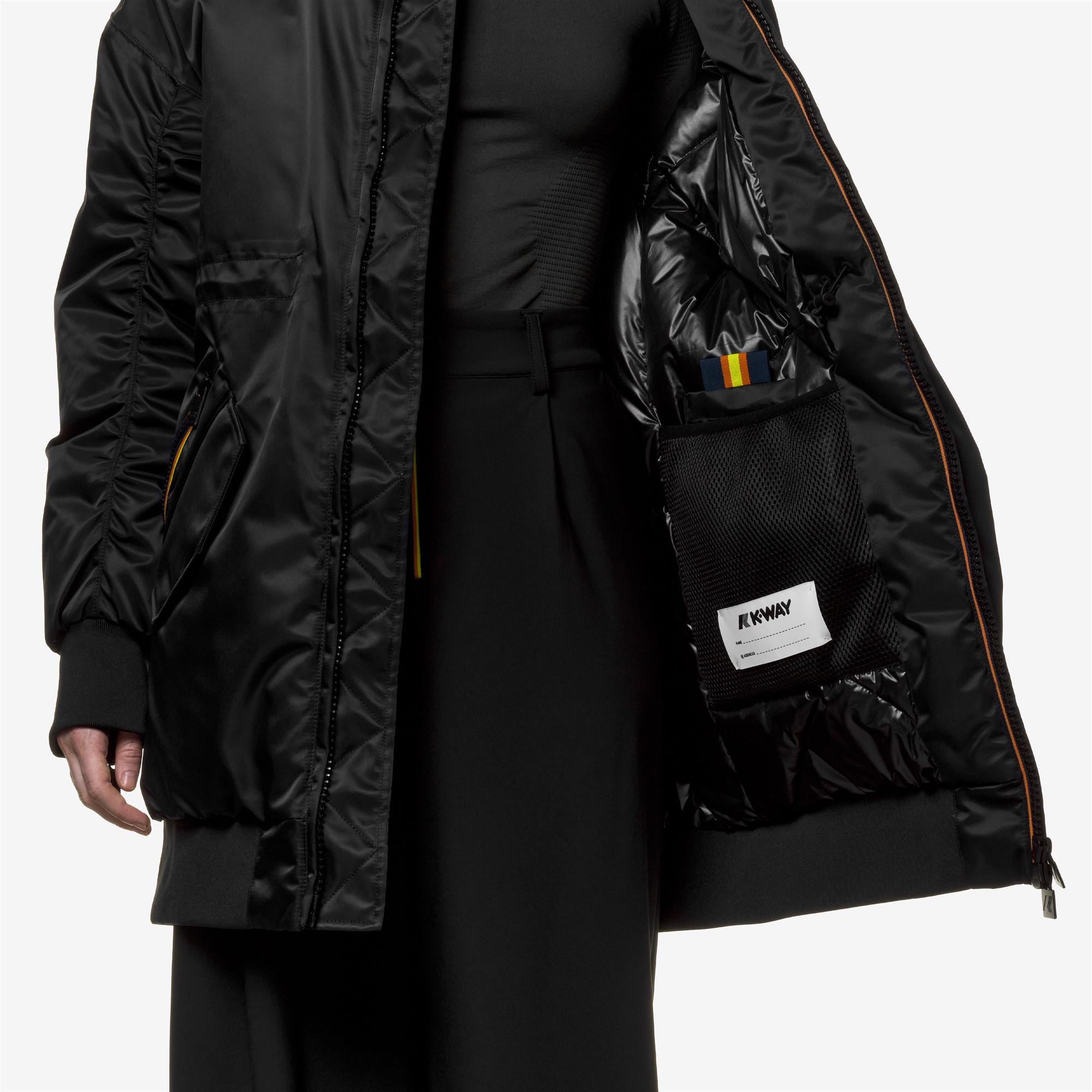 Jackets_Woman_LONW THERMO SHINY TWILL_3/4 Length_Black Pure - Commercial 7
