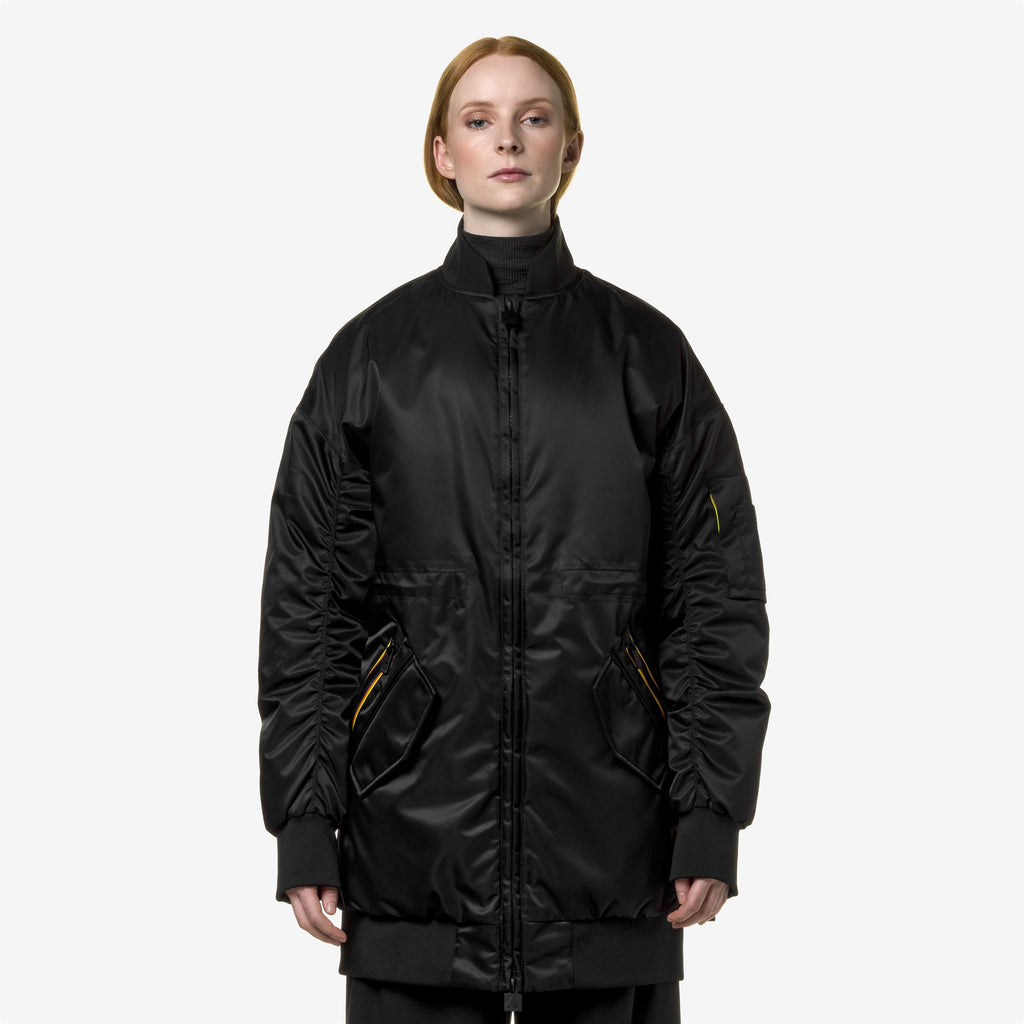 Jackets_Woman_LONW THERMO SHINY TWILL_3/4 Length_Black Pure - Commercial 4