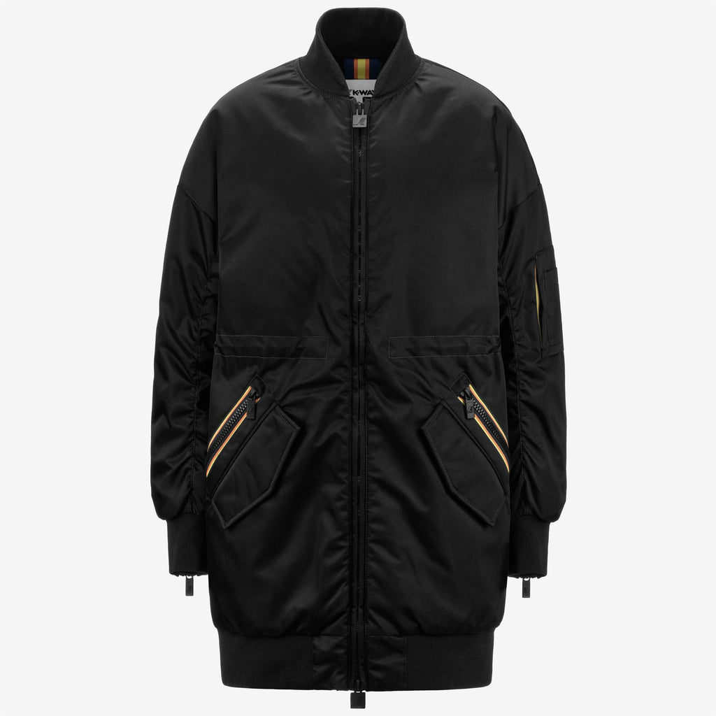 Jackets_Woman_LONW THERMO SHINY TWILL_3/4 Length_Black Pure - Commercial 1